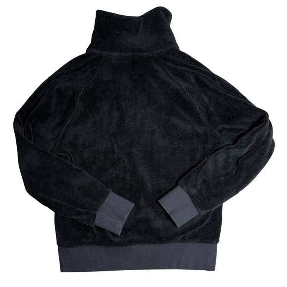 Athleta Recover Cozy Snap Fleece Pullover Black XXS - Picture 3 of 6